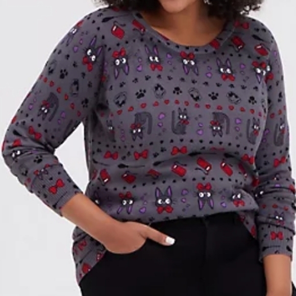 Torrid Kiki's Delivery Service Jiji Sweater Gray 1X - Picture 9 of 9